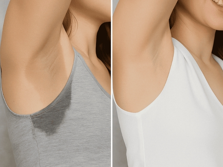 Antes e depois do botox corporal com melhora na tensão muscular e visual dos ombros na Avenida Paulista